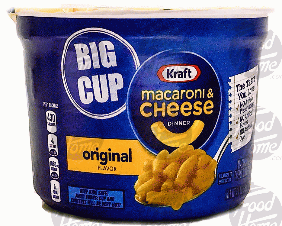 Kraft  macaroni & cheese dinner, original, just add water Full-Size Picture